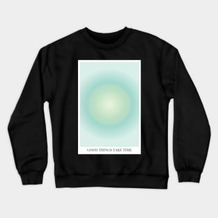 Positive Affirmation Green Aura Crewneck Sweatshirt